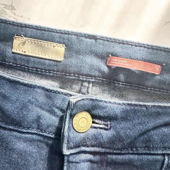 Pilcro the Icon Flare Jean Patch Pockets Women’s Size 32 mid-dark wash - Picture 8 of 16